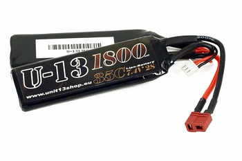 U-13 LiPo 7,4v 1800mAh 35C Split Flat Pack DEANS