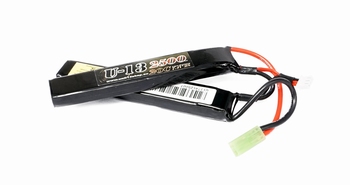 U-13 LiPo 7,4v 2500mAh 20C Stick/Nunchuck 125x20x13mm