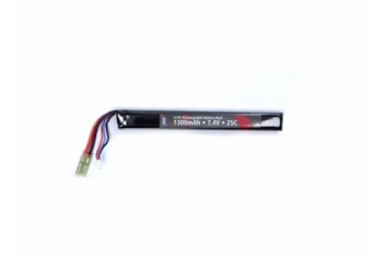 ASG 7.4v 1300mAh 25C Stick Lipo 165x19x12mm