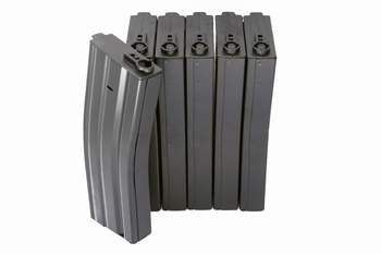 ICS Metal Mid Cap 120rds Mag Black 6pcs/box