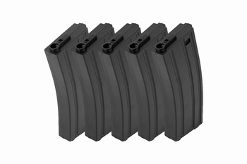 ASG M4 140rds Midcap Mags Box 5pcs Black