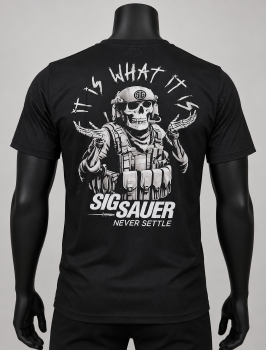 SIG Sauer “It Is What It Is Never Settle” Mesh T-Shirt Black
