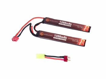 Evolution Li-Po 7.4V 1300mAh 20C - 40C (2x: 6.1x21x130mm)