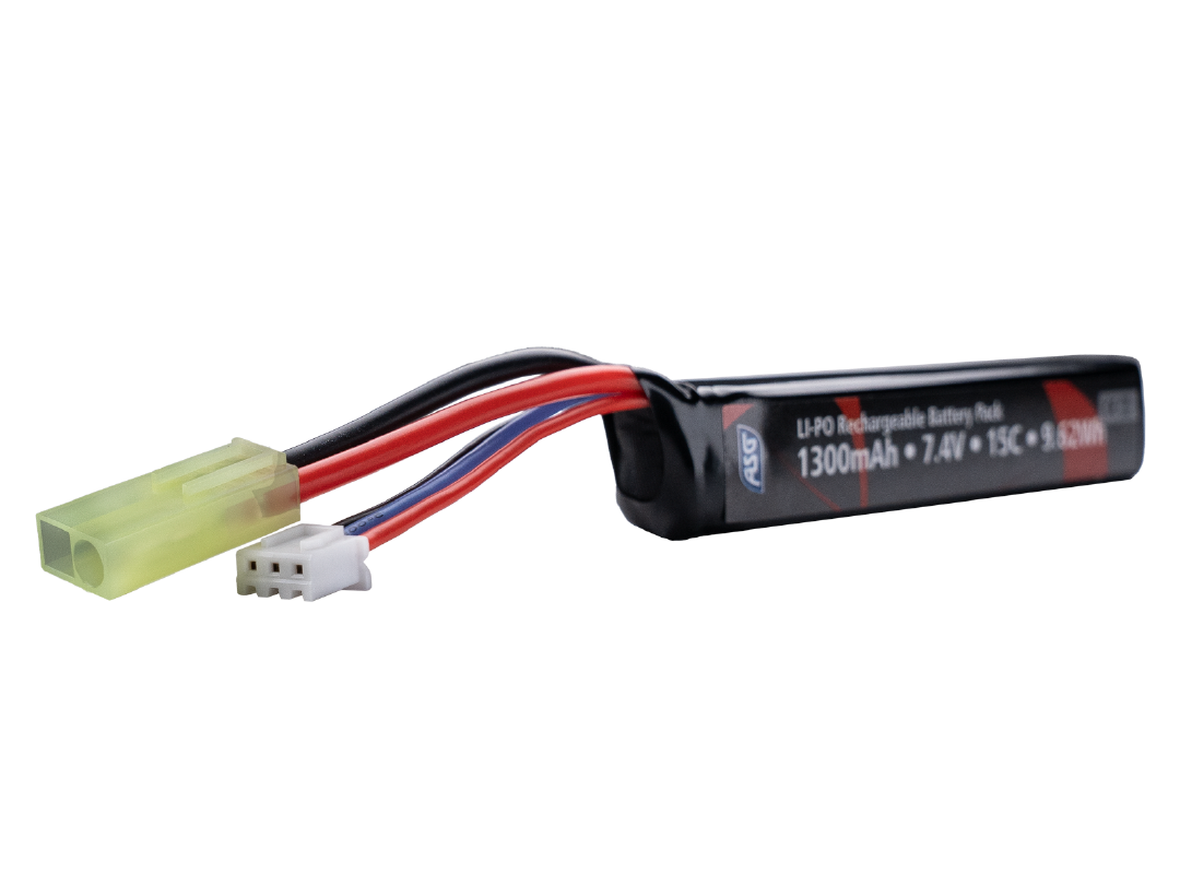 ASG 7.4V LiPo Stock Tube Battery  1300mAh 15C
