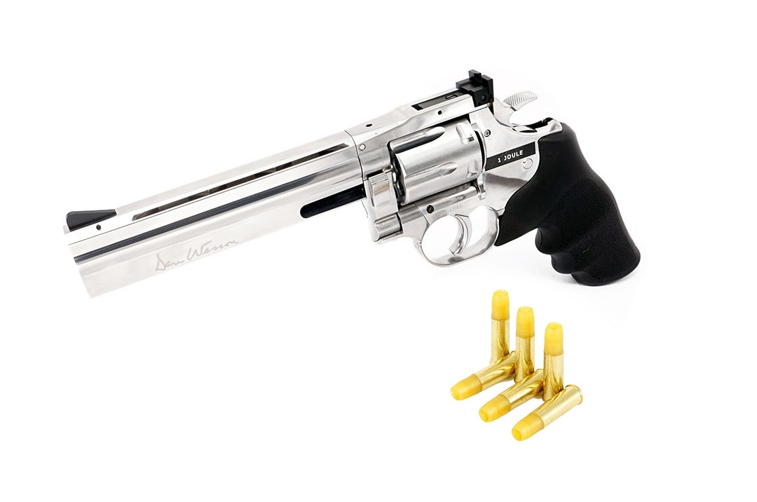 Dan Wesson 715 6 inch Revolver Silver (Low Power) CO2