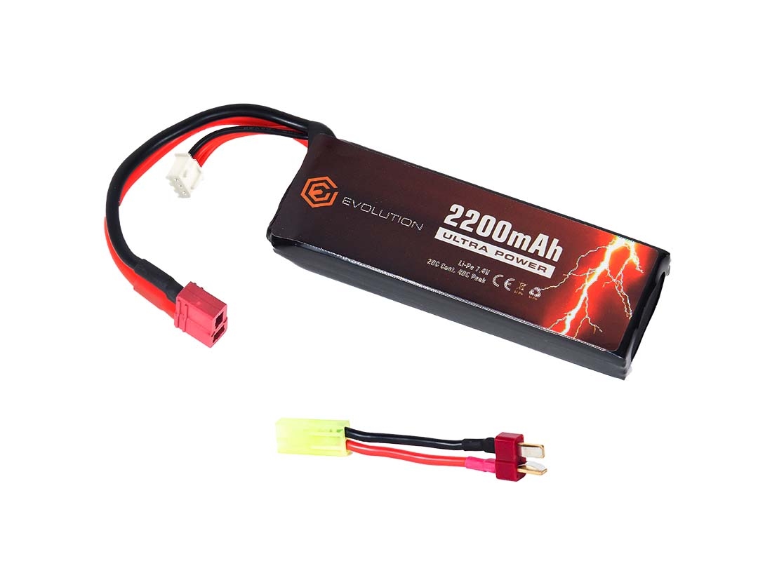 Evolution Li-Po 7.4V 2200mAh 20C - 40C (16x33x102mm)
