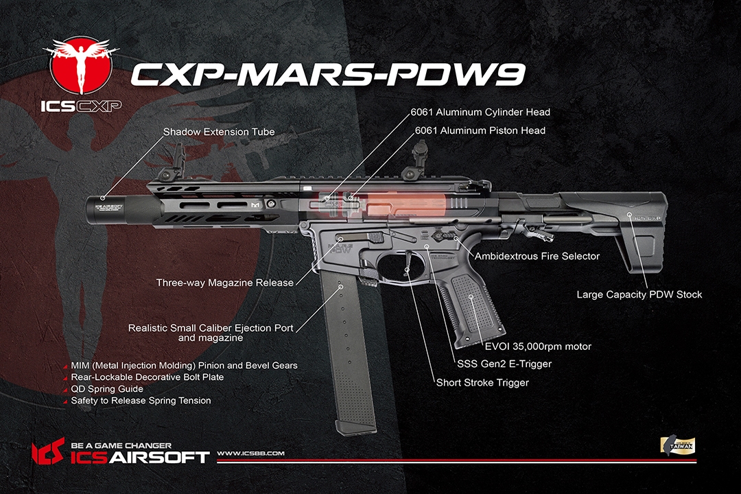 ICS CXP-MARS PDW9 FET Nardo Grey