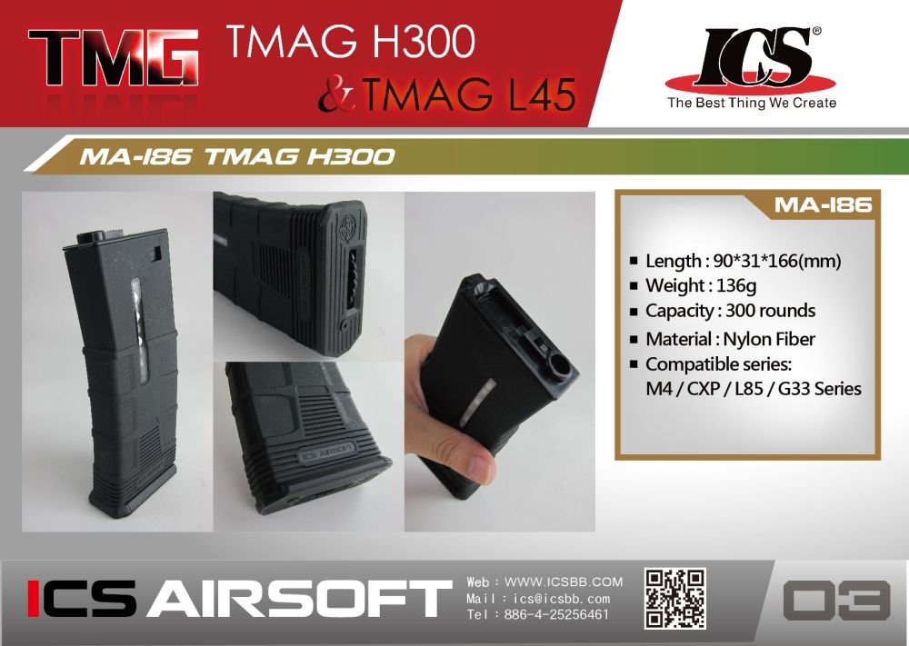 ICS TMAG H300 M4 Hi-Cap Mag BLK