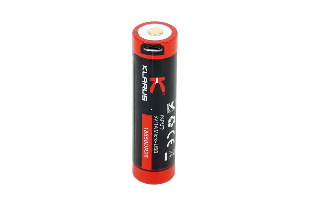 Klarus Micro-USB Rechargeable 18650 LiR 2600mAh Battery