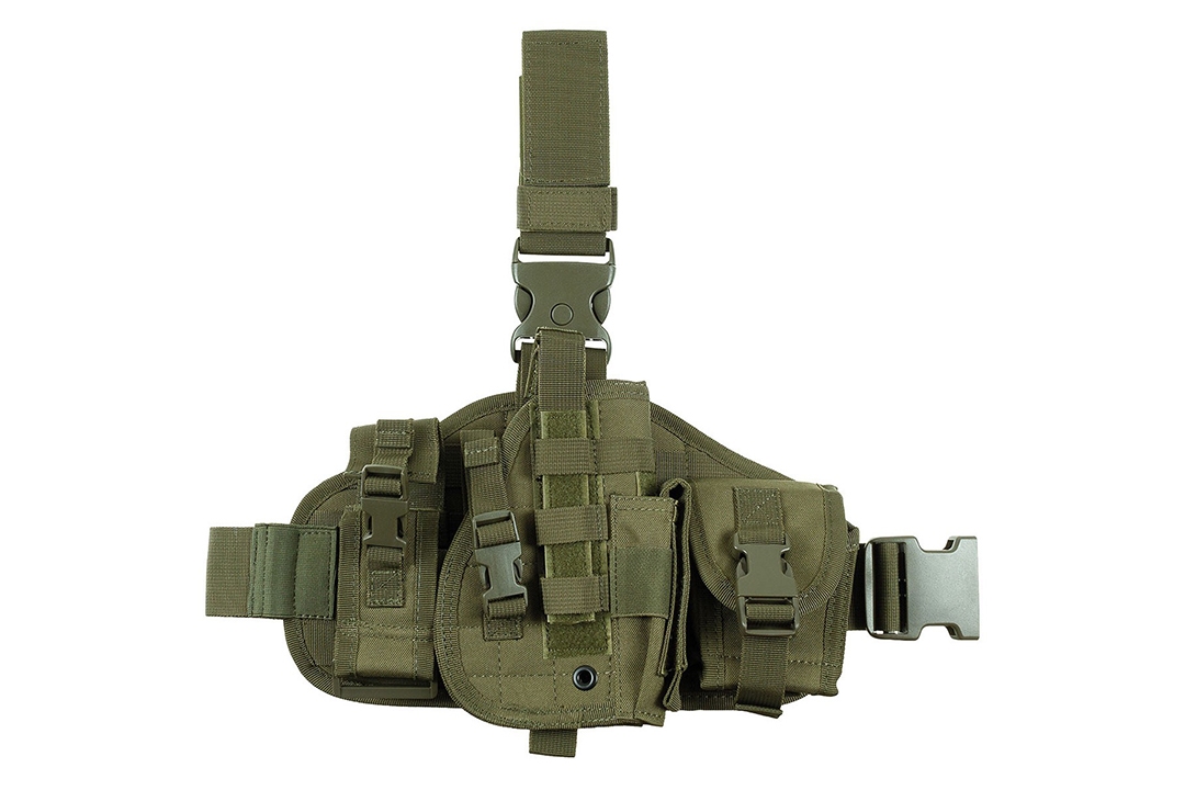 MFH leg holster with belt clip right Olive drab
