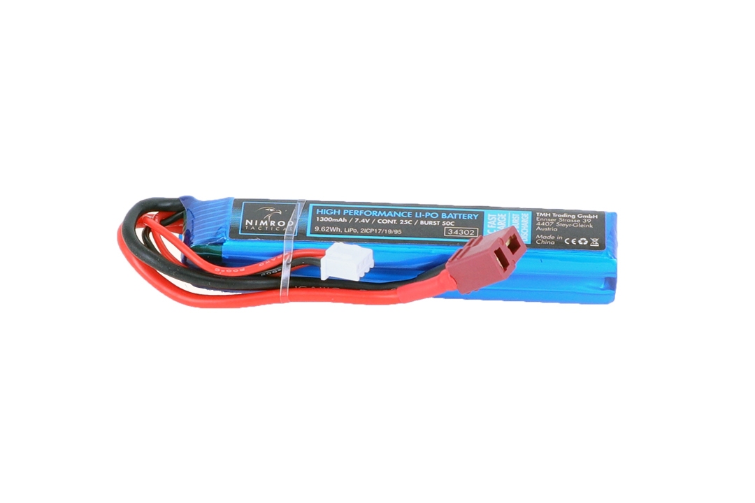 Nimrod LiPo 7.4V 1300mAh 25C Stock Tube Type Deans