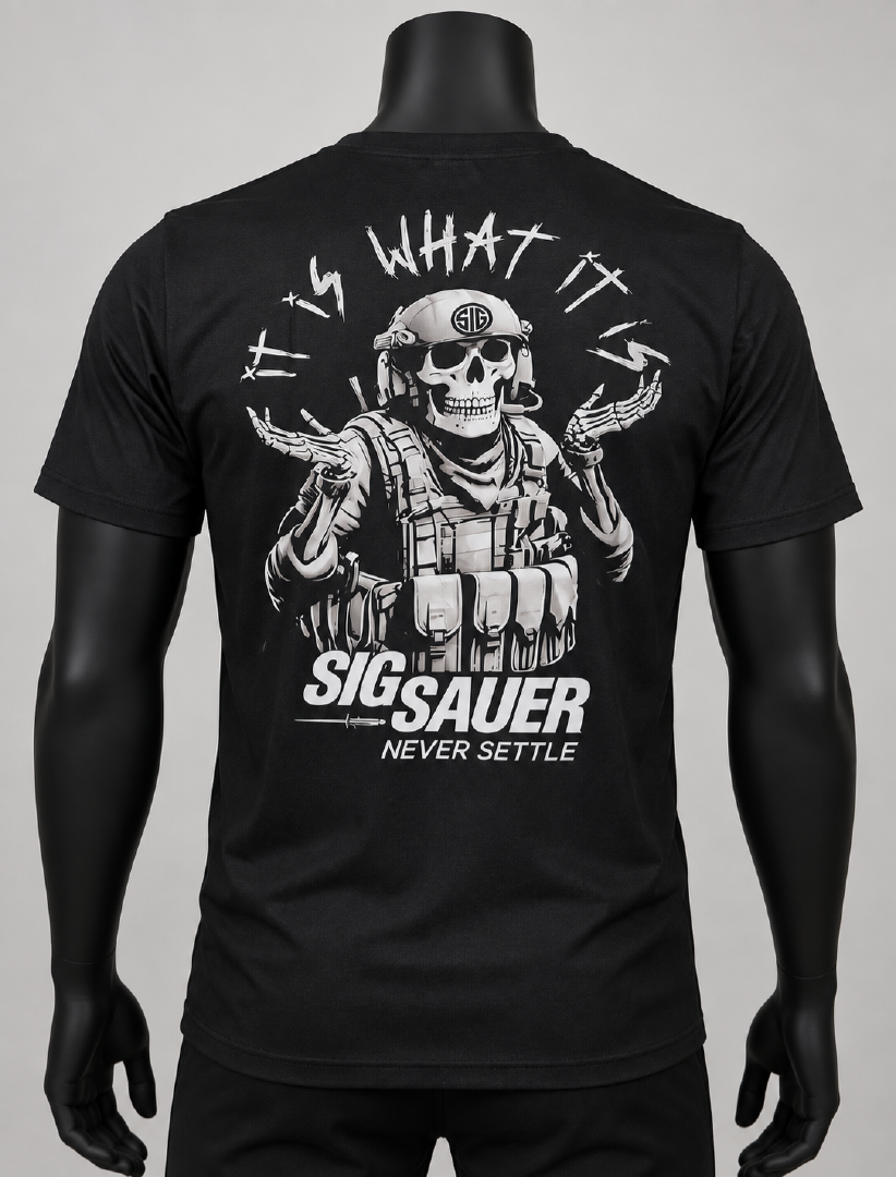 SIG Sauer “It Is What It Is Never Settle” Mesh T-Shirt Black