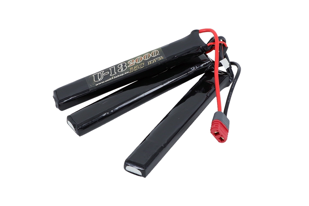 U-13 LiPo 11,1v 2000mAh 15C Stick/Nunchuck DEANS 126x21x10mm