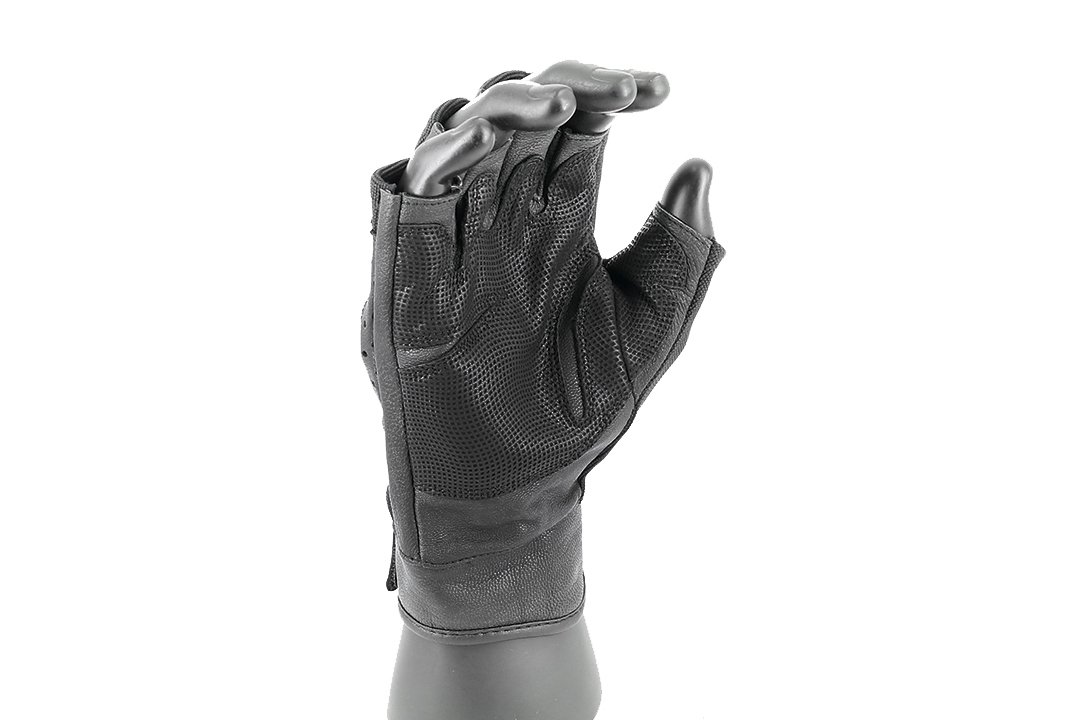 U-13 Tactical Hard-Knuckle Fingerless Gloves (Black)