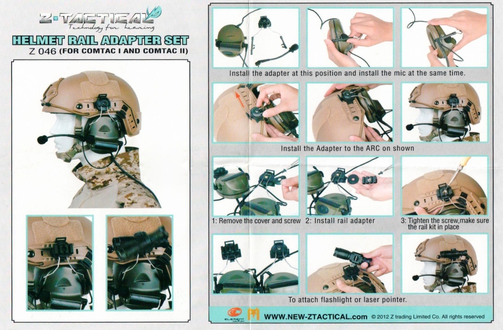 Z-Tactical Helmet Rail Adapter Set