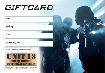 Unit 13 Shop Gift card Kerst Promo !