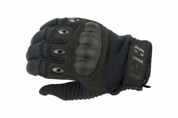 U13 Hard Polymer Knuckle Tactical Gloves Black