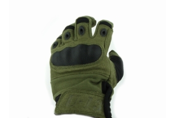 U13 Hard Polymer Knuckle Tactical Gloves Green OD