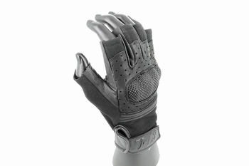 U-13 Tactical Hard-Knuckle Fingerless Gloves (Black)